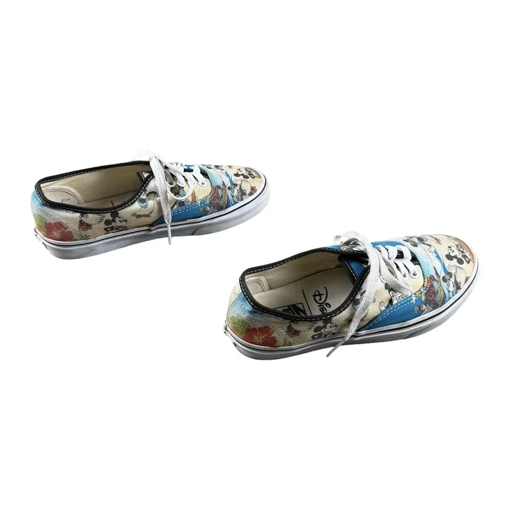 VANS Authentic Disney Mickey Mouse Aloha Womens 8 Canvas Skate Shoes Hawaii